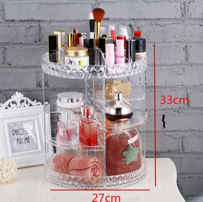 Diamond wave Makeup Organizer